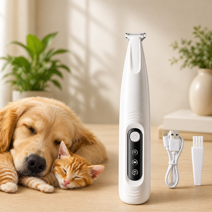 LED Light Fully Waterproof Pet Hair Trimmer