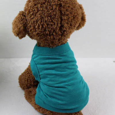 XS-3XL Blank Dog T Shirt Summer Cotton Dog Vest Shirt