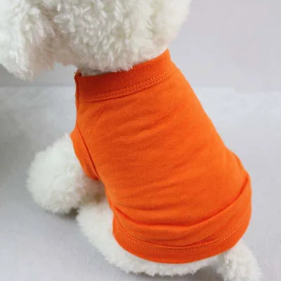 XS-3XL Blank Dog T Shirt Summer Cotton Dog Vest Shirt