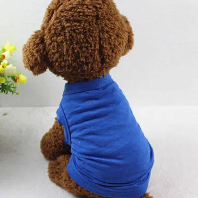 XS-3XL Blank Dog T Shirt Summer Cotton Dog Vest Shirt
