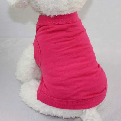 XS-3XL Blank Dog T Shirt Summer Cotton Dog Vest Shirt