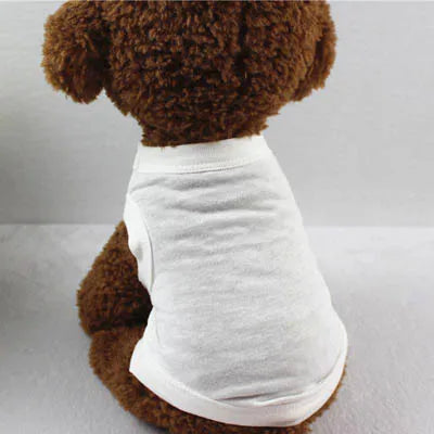 XS-3XL Blank Dog T Shirt Summer Cotton Dog Vest Shirt