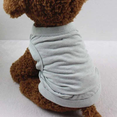 XS-3XL Blank Dog T Shirt Summer Cotton Dog Vest Shirt