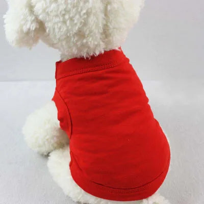 XS-3XL Blank Dog T Shirt Summer Cotton Dog Vest Shirt