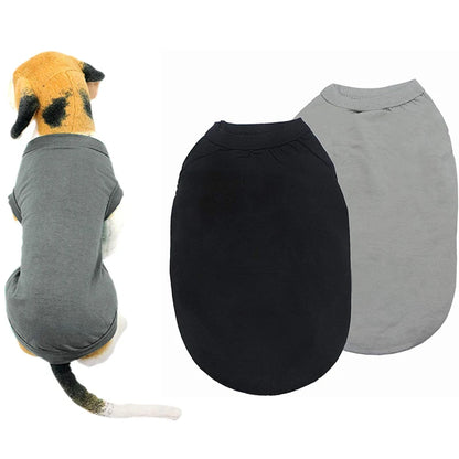 XS-3XL Blank Dog T Shirt Summer Cotton Dog Vest Shirt