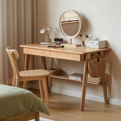 100% Solid Wood Desk with Drawers