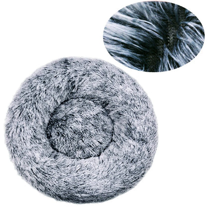 Pet Round  Bed Winter Warm and Plush Basket