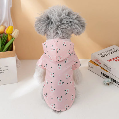 Pet Raincoat Summer Fashion Short Sleeve Waterproof Clothes