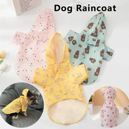 Pet Raincoat Summer Fashion Short Sleeve Waterproof Clothes