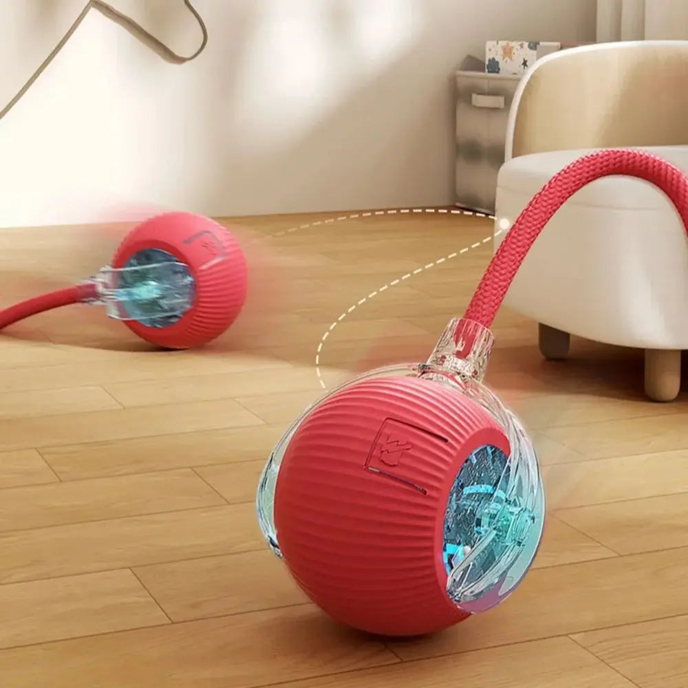 Automatic Rolling Ball Faux Tail Rechargeable Smart Pet