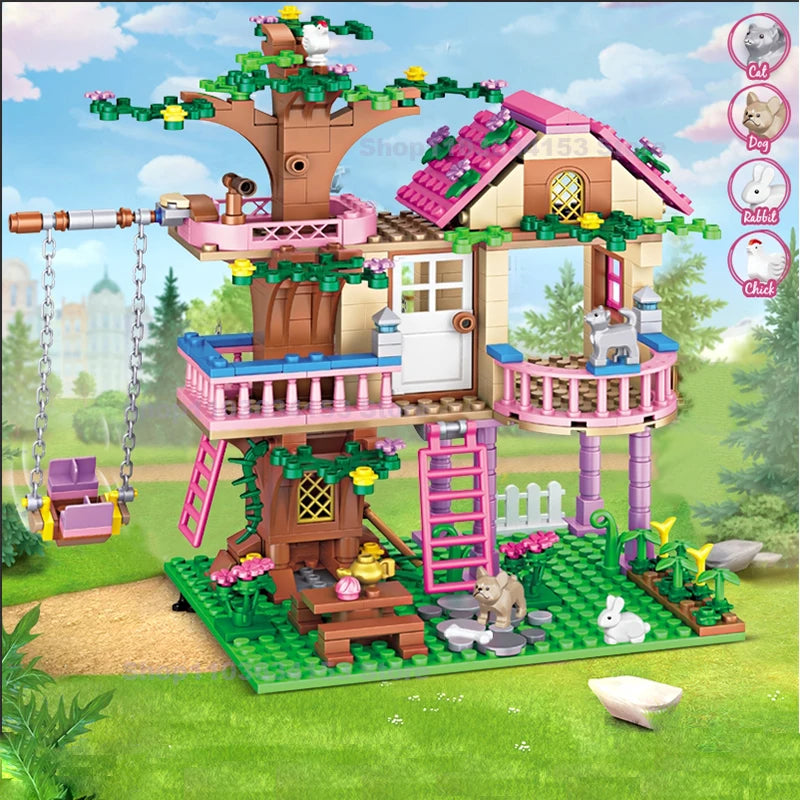 Castle Building Blocks Street View Girls Series Gifts