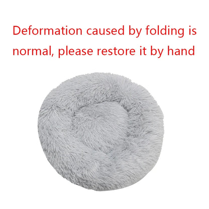 Pet Round  Bed Winter Warm and Plush Basket