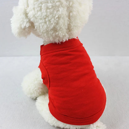 Pure Cotton Dog Shirts Puppy Blank Clothes