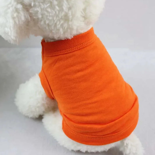 Pure Cotton Dog Shirts Puppy Blank Clothes