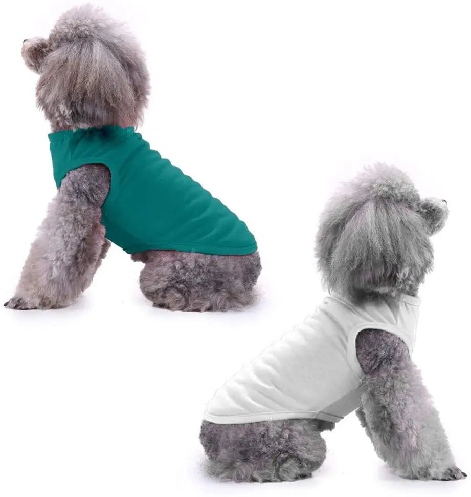 XS-3XL Blank Dog T Shirt Summer Cotton Dog Vest Shirt