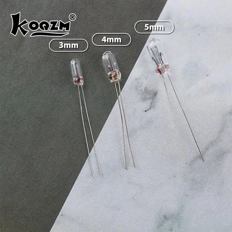 New Style 10pcs Miniature 0.07A 3mm 4mm 5mm 1.5V,3V,6V, 9V,12V, 24V Lamp Light Bulb Edison