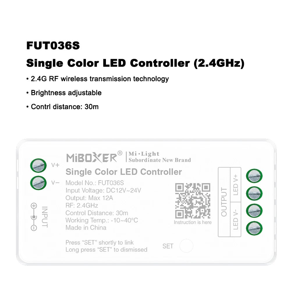 LED Controller Dimmer For Single/Dual color RGB RGBW RGB+CCT Strip Light