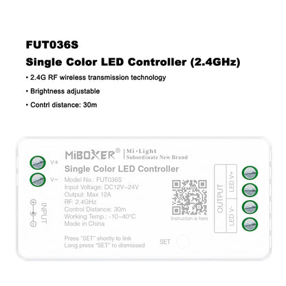 LED Controller Dimmer For Single/Dual color RGB RGBW RGB+CCT Strip Light