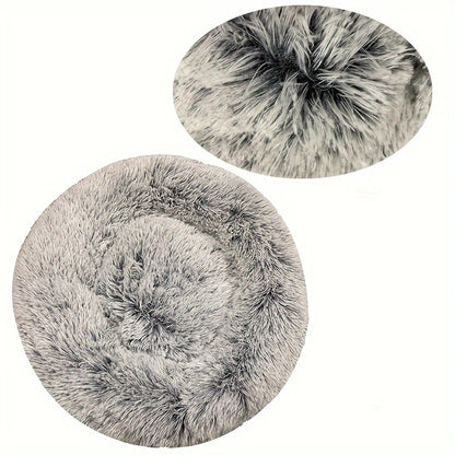 Pet Round  Bed Winter Warm and Plush Basket
