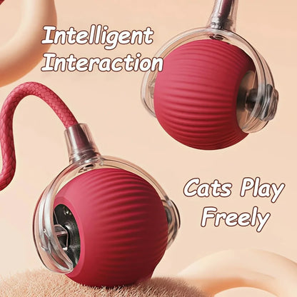 Automatic Rolling Ball Faux Tail Rechargeable Smart Pet