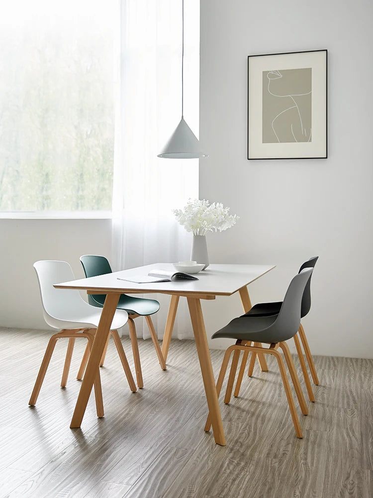 Dining Chair with Thickened Backrest Single Plastic