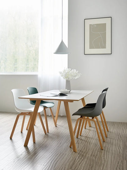 Dining Chair with Thickened Backrest Single Plastic
