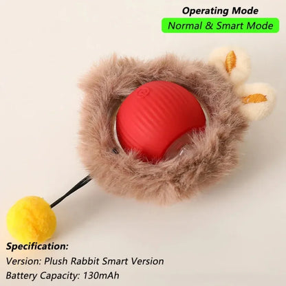 Automatic Rolling Ball Faux Tail Rechargeable Smart Pet
