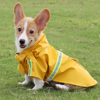 Large Dog Raincoat Corgi Cloak Style Puppy Waterproof