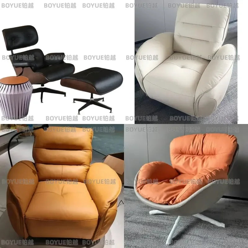 Genuine Leather Recliner Chair Single Sofa for Office