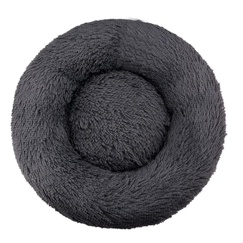 Pet Round  Bed Winter Warm and Plush Basket