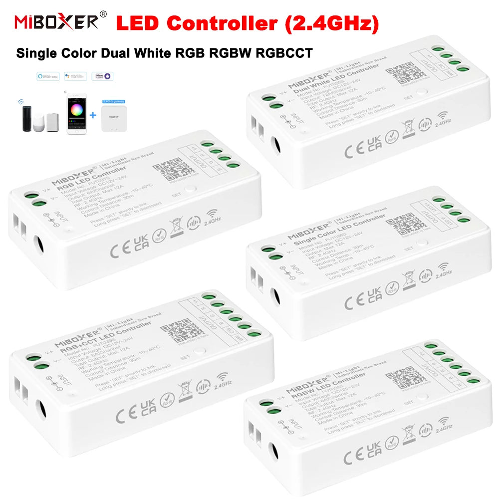 LED Controller Dimmer For Single/Dual color RGB RGBW RGB+CCT Strip Light