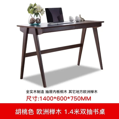 b8Solid Wood Desk Oak Office Writing Computer Desk Simple
