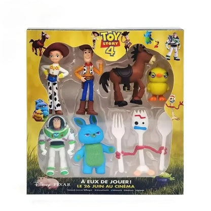 7Pcs/Set Toy Story 4 Action Figures Toy Woody Jessie Buzz