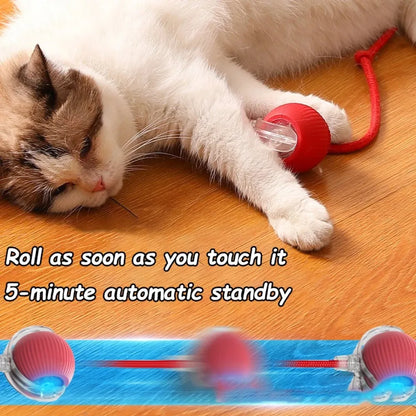 Automatic Rolling Ball Faux Tail Rechargeable Smart Pet