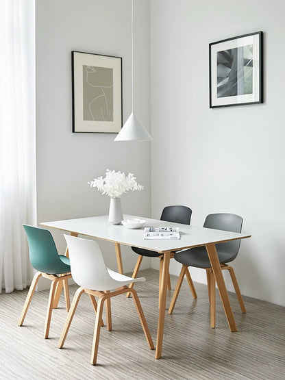 Dining Chair with Thickened Backrest Single Plastic