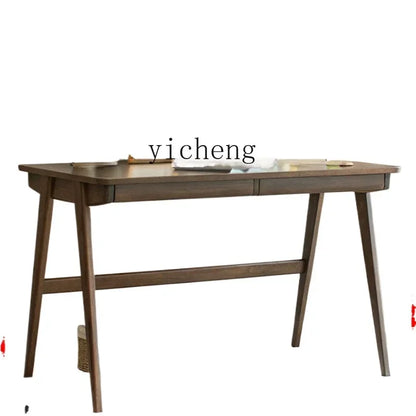 b8Solid Wood Desk Oak Office Writing Computer Desk Simple