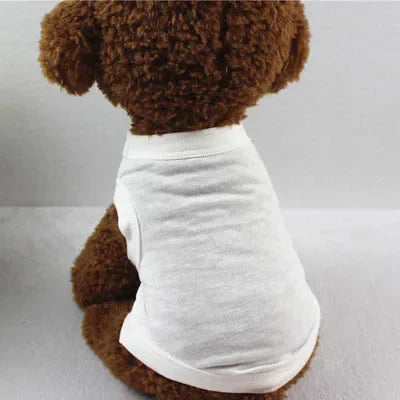 Pure Cotton Dog Shirts Puppy Blank Clothes