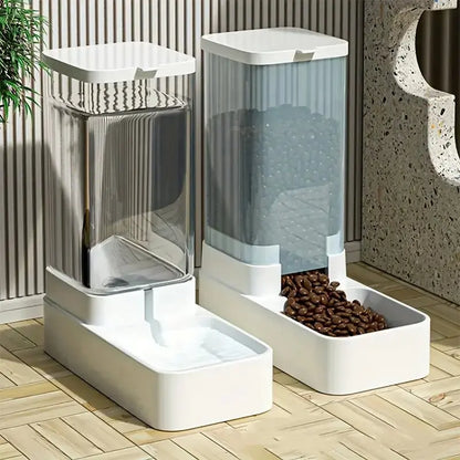 1pc/2pcs Automatic Pet  Feeder/Water Dispenser