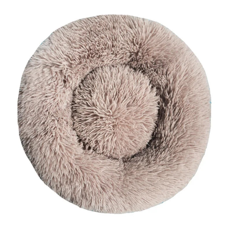 Pet Round  Bed Winter Warm and Plush Basket