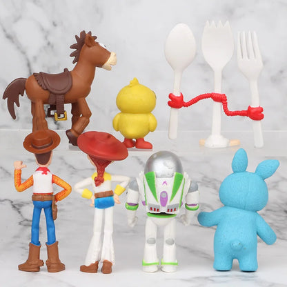 7Pcs/Set Toy Story 4 Action Figures Toy Woody Jessie Buzz