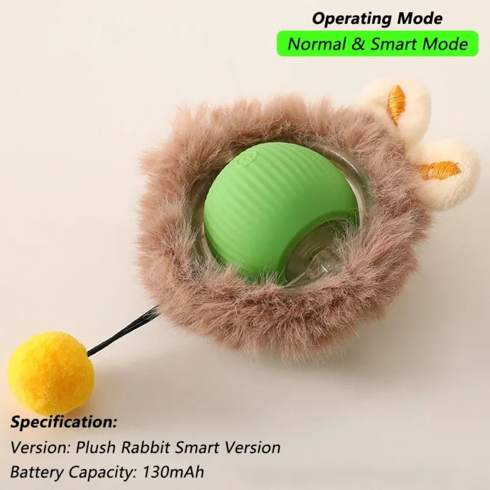 Automatic Rolling Ball Faux Tail Rechargeable Smart Pet