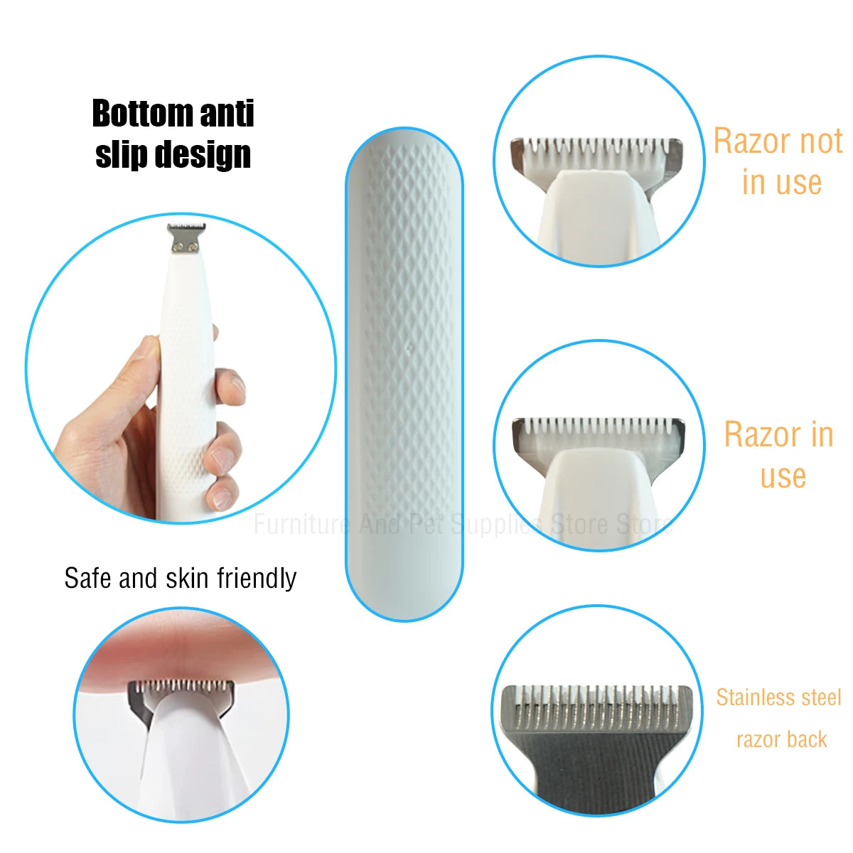 LED Light Fully Waterproof Pet Hair Trimmer