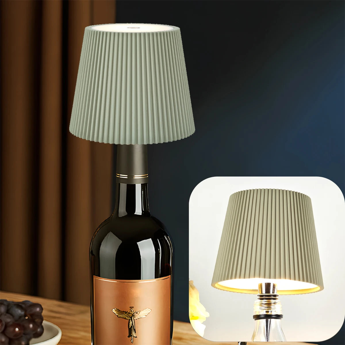 1pc,Wireless Wine Bottle Lamp Head