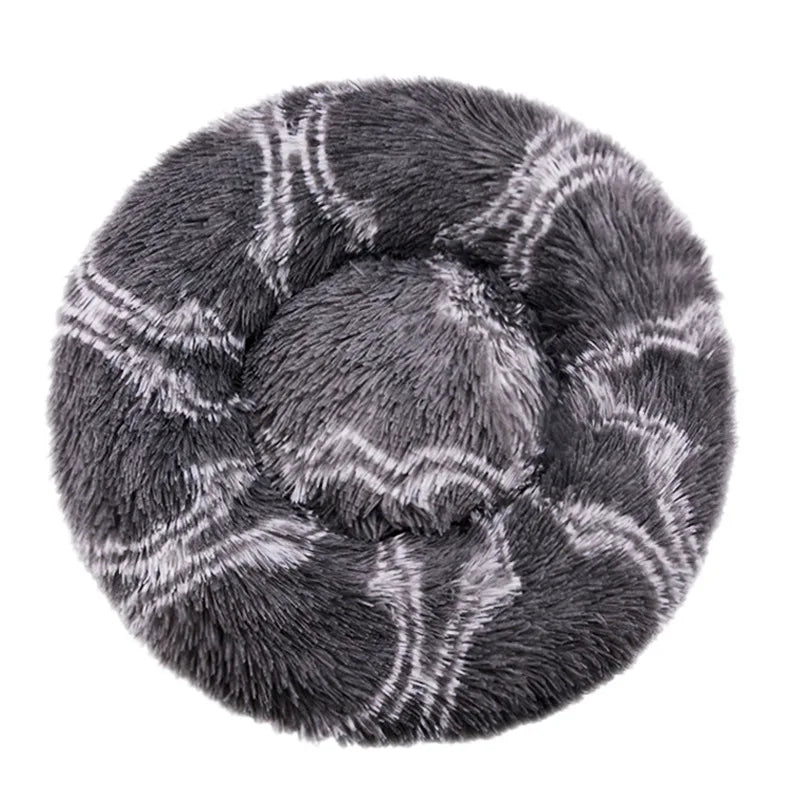 Pet Round  Bed Winter Warm and Plush Basket