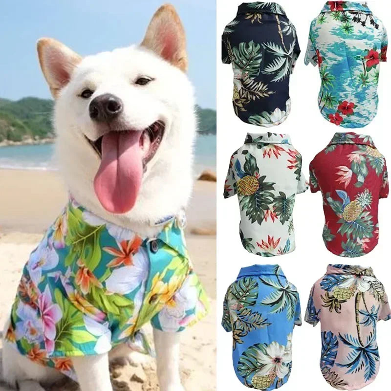 Hawaiian Style Pet Dog Clothe Summer SandBeach