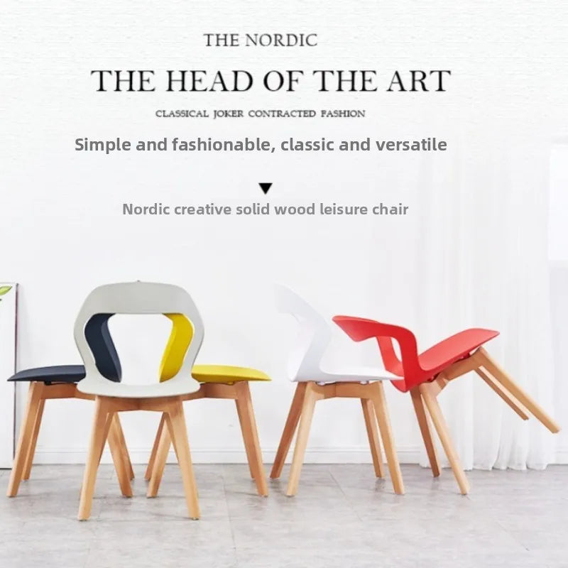 Nordic Solid Wood Dining Chair Home Computer