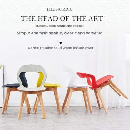 Nordic Solid Wood Dining Chair Home Computer