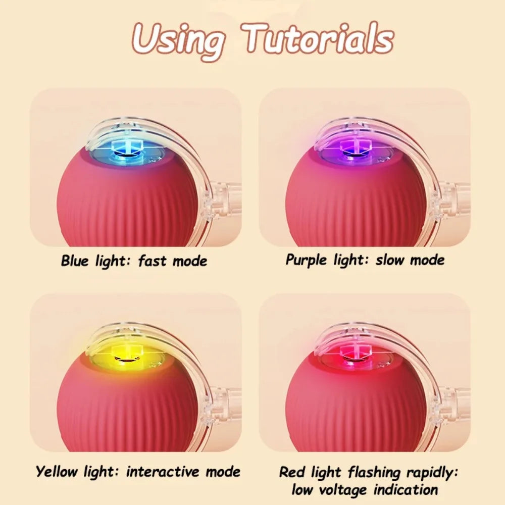 Automatic Rolling Ball Faux Tail Rechargeable Smart Pet