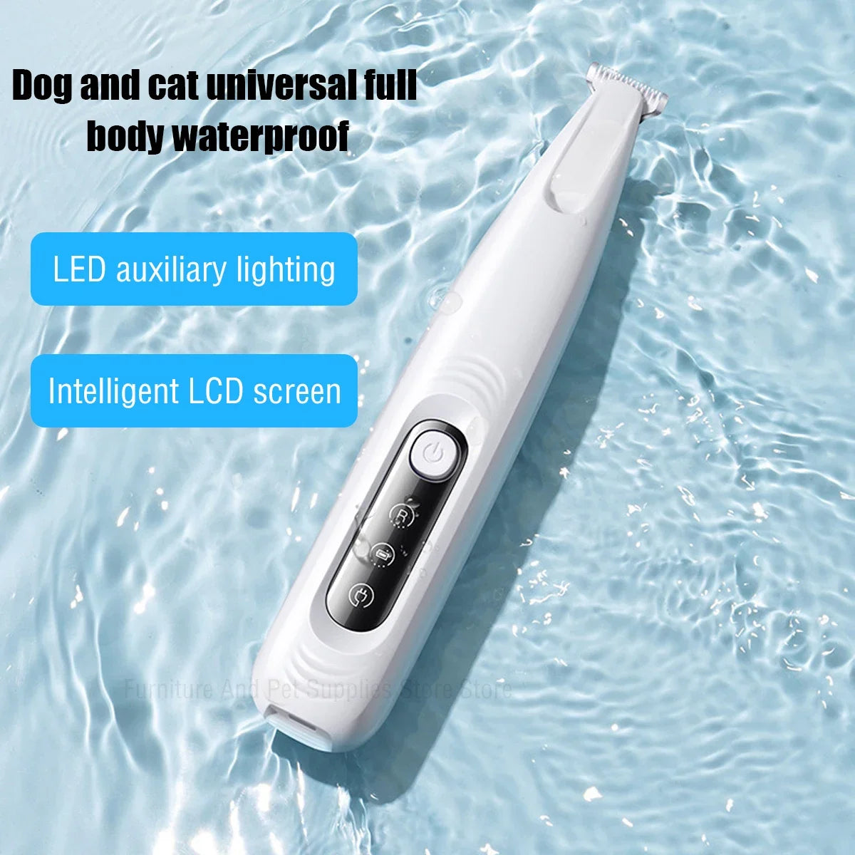 LED Light Fully Waterproof Pet Hair Trimmer