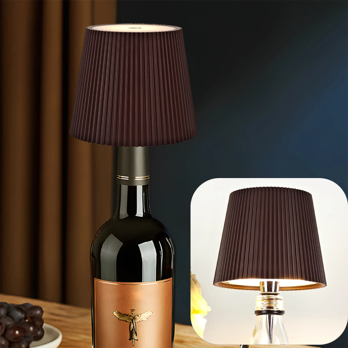 1pc,Wireless Wine Bottle Lamp Head